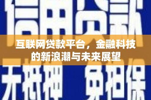 邱县互联网贷款平台，金融科技的新浪潮与未来展望