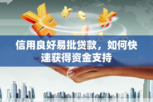 邱县信用良好易批贷款，如何快速获得资金支持