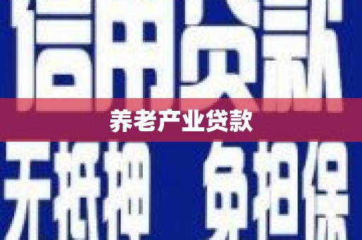 邱县养老产业贷款