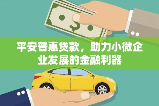 邱县平安普惠贷款，助力小微企业发展的金融利器